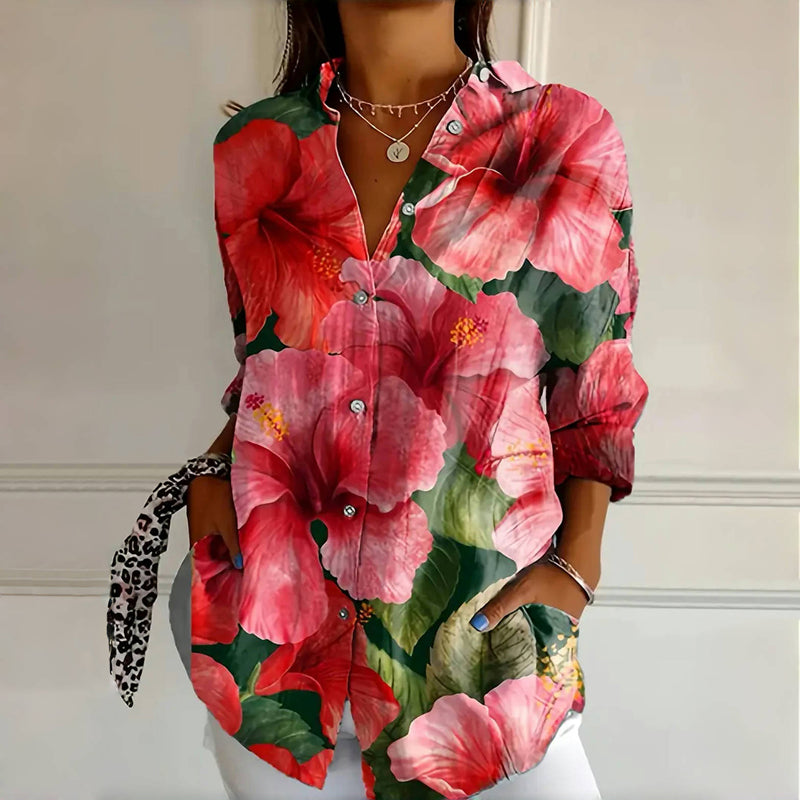 Christine™ | Bold Floral Blouse
