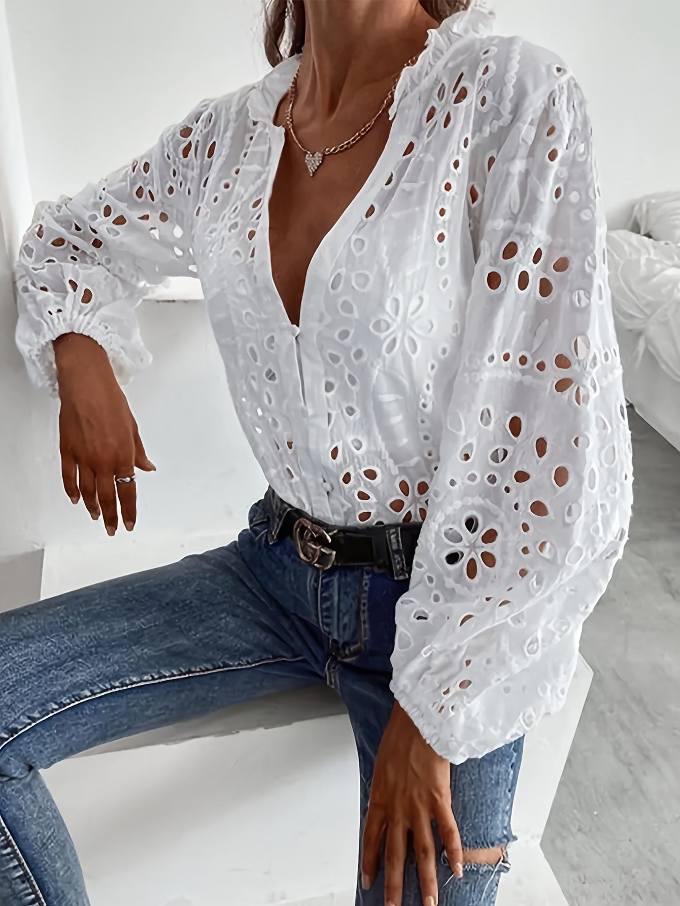 Elise™ | Floral Long-Sleeve Blouse